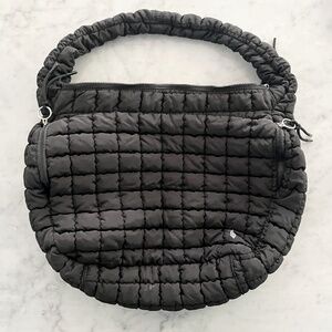 Free People Quilted Carryall Bag in black